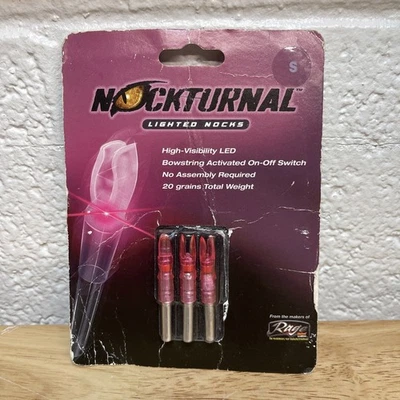 Rage Nockturnal S High Visibility LED Lighted Arrow Nocks 3pk Pink NT-212 - Image 1 of 2