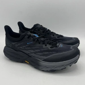 Scarpe da corsa Hoka One One SpeedGoat 5 Spike Low GTX da uomo taglia 11 D nere grigie - Foto 1 di 5