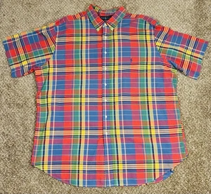 Polo Ralph Lauren Herren klassische Passform Madras kariert Kurzarm Knopfleiste 3XLT - Bild 1 von 10