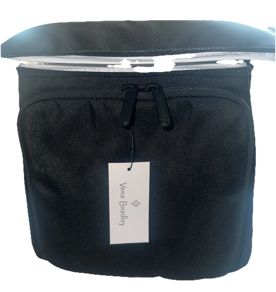 Enfriador de viaje Vera Bradley NEGRO Lighten up Deluxe NUEVO CON ETIQUETAS $135 Foto 1 de 3