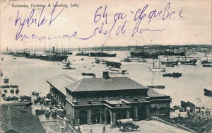 Sri Lanka/Ceylon Colombo Hafen und Landesteg Vintage Postkarte B275 - Bild 1 von 2