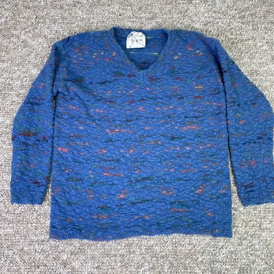 Vintage Michael Simon Sweater Womens Large Wool Confetti V-Neck Made in USA - Image 1 of 4