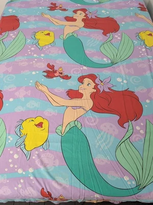 Disney La Sirenita Springs Sábana Plana Completa 1 Pieza Hoja Individual 92x82" Foto 1 de 4
