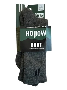 Hollow Unisex Alpaca Thick Performance Boot Socks Grey Large NEW IN PACKAGE - Picture 1 of 4