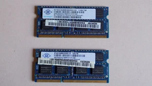 2 Barrettes RAM Nanya 4Go RAM NT4GC644B8HB0NS-CG PC3-10600S SODIMM DDR3 2Rx8 - Afbeelding 1 van 2