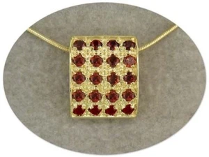 JDL GARNET PENDANT 18" CHAIN. SNAKE CHAIN NOT INCLUDED - Picture 1 of 1