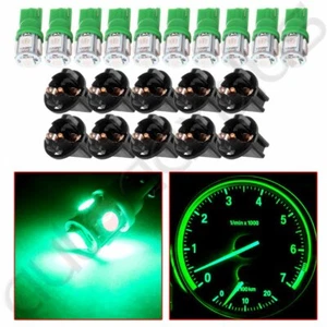 10x T10 194 168 Green 5050 SMD LED Bulb Instrument Cluster Light W/ Twist Socket - Picture 1 of 8