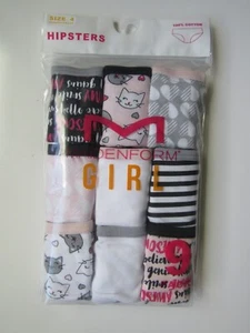 Girls Youth Maidenform 100% Cotton 9 Pack Hipsters Size 4 New - Picture 1 of 5