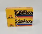 Kodak Kodacolor 110 Gold 200 Camera Film 24 Exposure New Exp 04/1990 Lot Of 2 