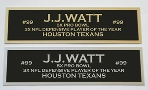 JJ Watt nameplate for signed jersey football helmet or photo - Picture 1 of 2
