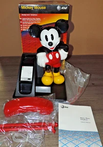 Disney Mickey Mouse 1990's Corded Land Line Touch Tone Telephone NEW, OPEN BOX - Picture 1 of 18