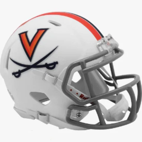 Virginia Cavaliers NCAA Mini Speed Football Helmet Matte White - NCAA Cover