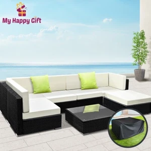 Gardeon Outdoor Lounge Setting 7pc Wicker Sofa Set Furniture Rattan Patio Garden - Picture 1 of 9