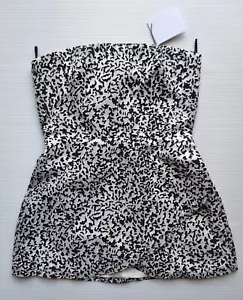 Scanlan Theodore Mini Chop Dress Cheetah Peplum Top Size 8 Brand New RRP $650 - Picture 1 of 14
