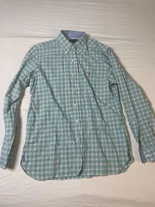 Ralph Lauren Button Down Hemd grün kariert Herren Größe Large Medium Arm - Bild 1 von 6