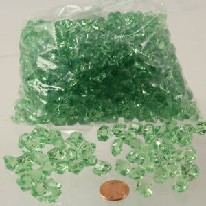 Acrylic Ice Crystals - 500 piece lot - GREEN (Table Scatter, Vase Fillers, Decor