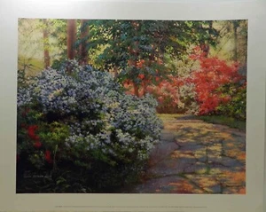 Azalea Walk by Barbara Hails Garden Park Flowers Bloom Wall Decor Art Print - Picture 1 of 8