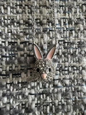Collar Colgante Kate Spade Make Magic Crystal Bunny - Plateado - NuevoNUEVO Foto 1 de 4