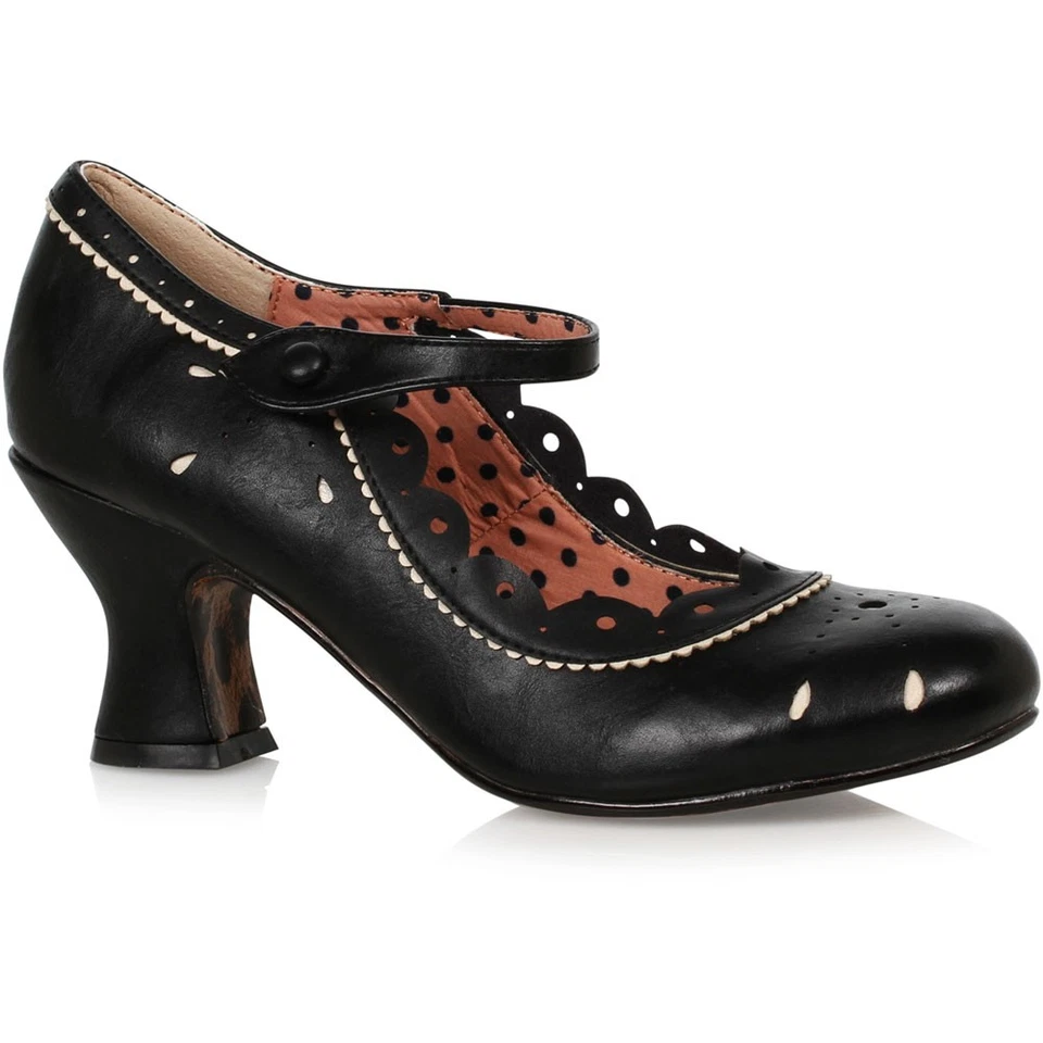 Zapatos Ellie Bettie Page 2.5" Vintage Con Detalle Adulto Mujer Tacones Bp254-Joyce Foto 1 de 1