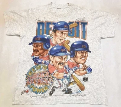 Vintage MLB Detroit Tigers Caricature Shirt Unisex AN59162 - Image 1 of 2
