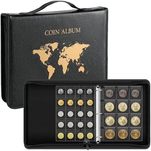 Coin Collection Book for Collectors, 260 LARGE Pockets Coin Collecting Storag... - Picture 1 of 8