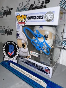 EMMITT SMITH COWBOYS NFL SIGNED AUTOGRAPHED SANTA 265 FUNKO POP BECKETT BAS COA - Picture 1 of 8