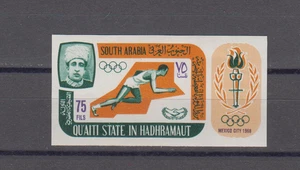 KATHIRI ( SOUTH ARABIA ) : 75 FILS MNH  IMPERF. - OLYMPICS MEXICO 68 - Bild 1 von 1