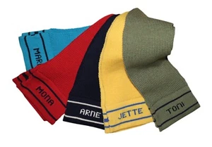 Personalized Scarf MERINO WOOL baby child boy girl custom gift warm hand knitted - Picture 1 of 13