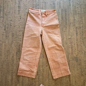 Madewell Hose Größe 27 Terrakotta weites Bein Cropped Canvas hoher Bund Style J8985 - Bild 1 von 7