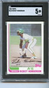 1982 Topps Rickey Henderson Oakland Athletics #610 🚀😳💥 SGC Graded 5 - Bild 1 von 2