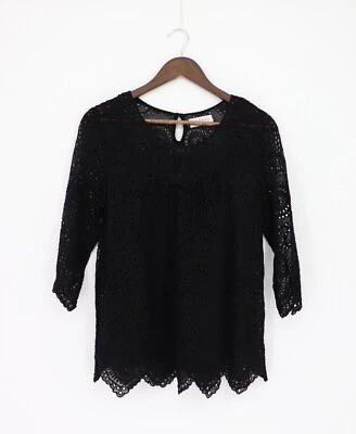 Top VELVET By Graham & Spencer Binx Manga 3/4 Ojales Negro S $148 A1 Foto 1 de 3