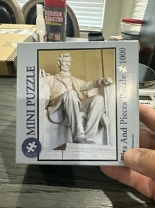 Mini Puzzle Bits and Pieces 1000 Lincoln Memorial 11.7” X 16.5” History Arc - Picture 1 of 4