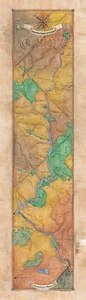 "Colorado River Ribbon Map" Lisa Middleton künstlerisch verbesserte historische Karte - Bild 1 von 1