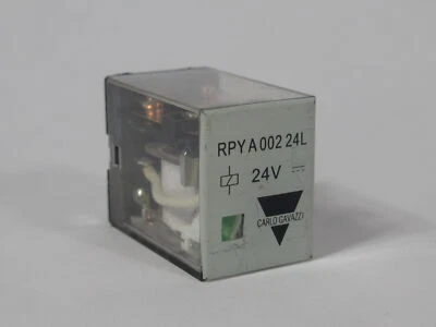 Carlo Gavazzi RPY-A-002-24L Plug-In Relay 24VDC 10A@250VAC/30VDC 8-Blade USED - Image 1 of 3
