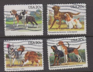 Lot USA Dogs Stamps, Sc 2099-101, Postally Used & Off Paper - Picture 1 of 1