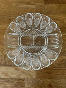 vintage L E Smith deviled egg plate 11 " platter - Picture 1 of 5