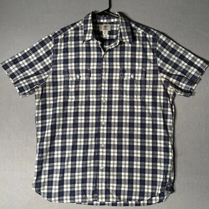 Camisa Timberland Adulto Grande Azul A Cuadros Botones Manga Corta Talla Grande - Imagen 1 de 8