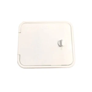 Polar White Valterra RV Sewer Hose Compartment Door Assembly Thumb Lock SALE - Bild 1 von 3