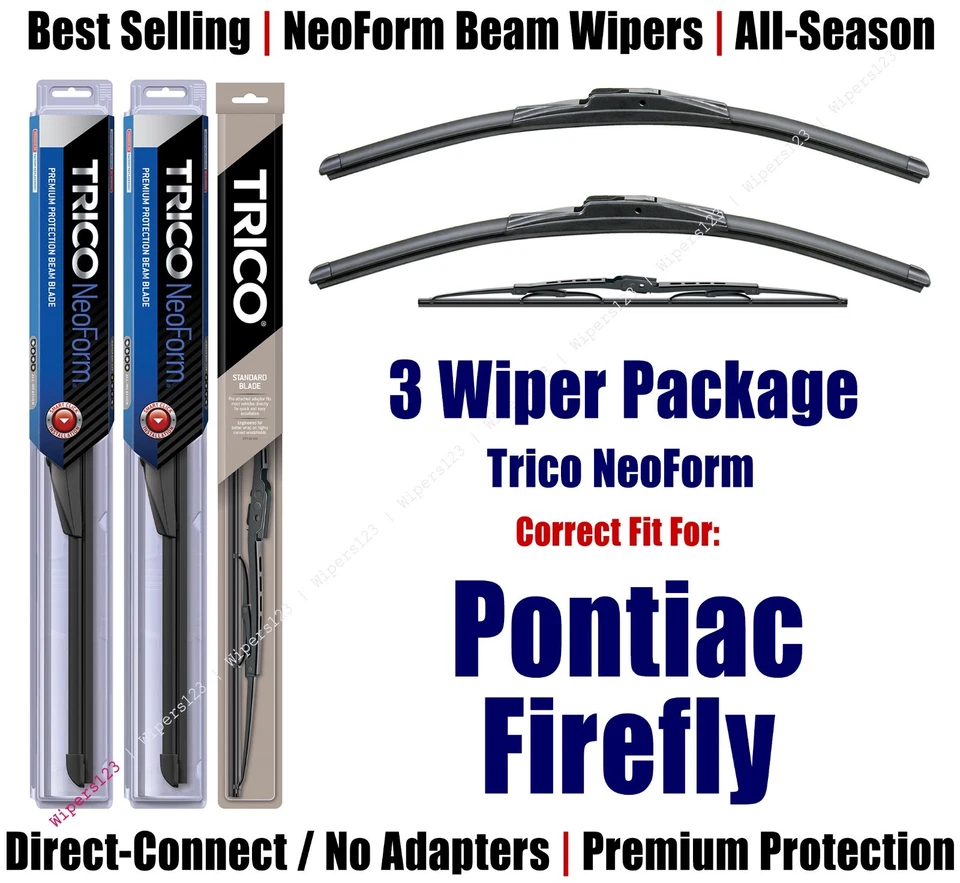 Limpiaparabrisas delantero y trasero 3pk - NeoForm - apto para Pontiac Firefly 1985-1988 16160x2/30150 Foto 1 de 1