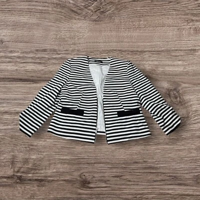 Blazer a rayas blanco y negro talla 12 de Nine West para mujer Foto 1 de 4