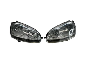2006 07 08 2009 Volkswagen Golf MK5 Left & Right Halogen Headlight Pair OEM - Picture 1 of 19