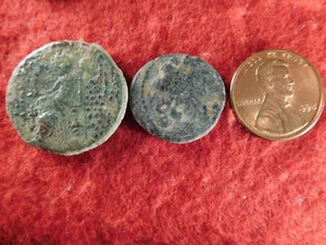 Antioch -2 LARGE Ancient Greek Coins Guaranteed Ancient & Authentic 21AA7. - Picture 1 of 3