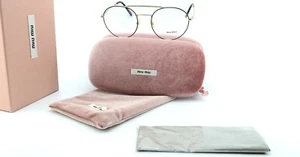 Miu Glasses Frame Model Dreamcast 61R 52-20 140 1AB 1O1 Black Gold Glitter Rund - Picture 1 of 11