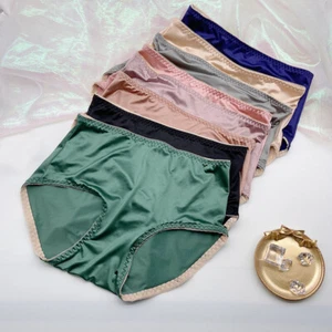 Sexy Women Lady Satin Silky Briefs Panties Lingerie Underwear Knickers One Size - Picture 1 of 13