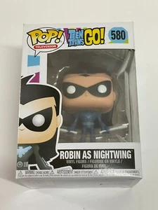Teen Titans Go! Funko POP! Robin As Nightwing Vinyl Figure 580 + Free Protector - Foto 1 di 10