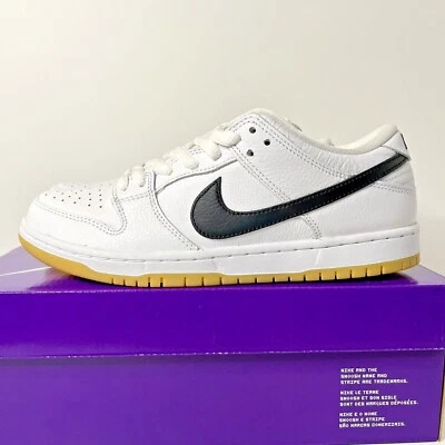 Talla 8-14 Nike SB Dunk Low Pro Blanco Goma Negro CD2563-101 Foto 1 de 4