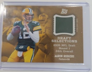 2011 Topps Draft selections patch  #DSS-AR Aaron Rodgers Green Bay game used - Picture 1 of 3