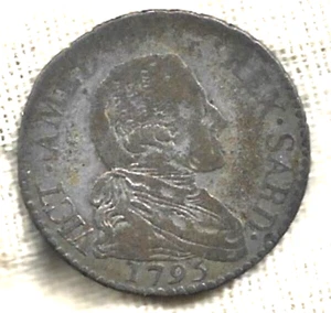 1795  DUCHY OF SAVOY (ITALIAN STATE) 20 SOLDI - VICTORIA AMEDEO III - FREE SHIP - Picture 1 of 2