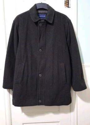 Мужские Newport Harbor шерсти нейлона кашемир тяжелый с подкладкой молнии Куртка Пальто большой серый - Изображение 1 из 4