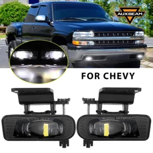 AUXBEAM LED Fog Lights Lamps For Chevy Silverado 1500 2500 1999-2002 3500 01-02 - Picture 1 of 12